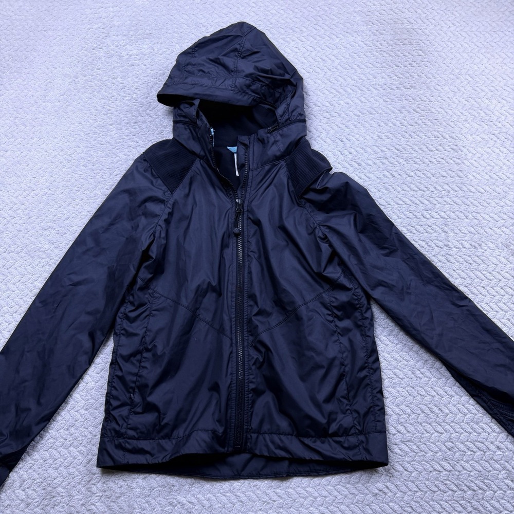 Ivivva By Lululemon Girls Speed Ahead Black Windbreaker Jacket SIZE 12 Hooded - Picture 4 of 9